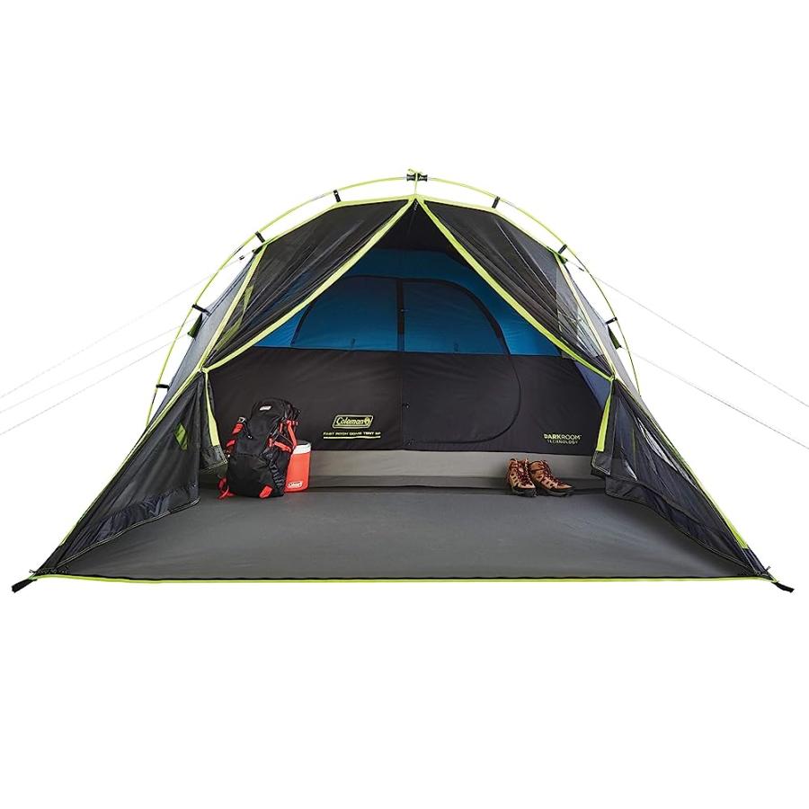COLEMAN CAMPING TENT WITH SCREEN ROOM | 6 PERSON CARLSBAD DARK ROOM DOME TENT WITH SCREENED PORCH , GREEN/BLACK/TEAL｜usdirectmax｜04