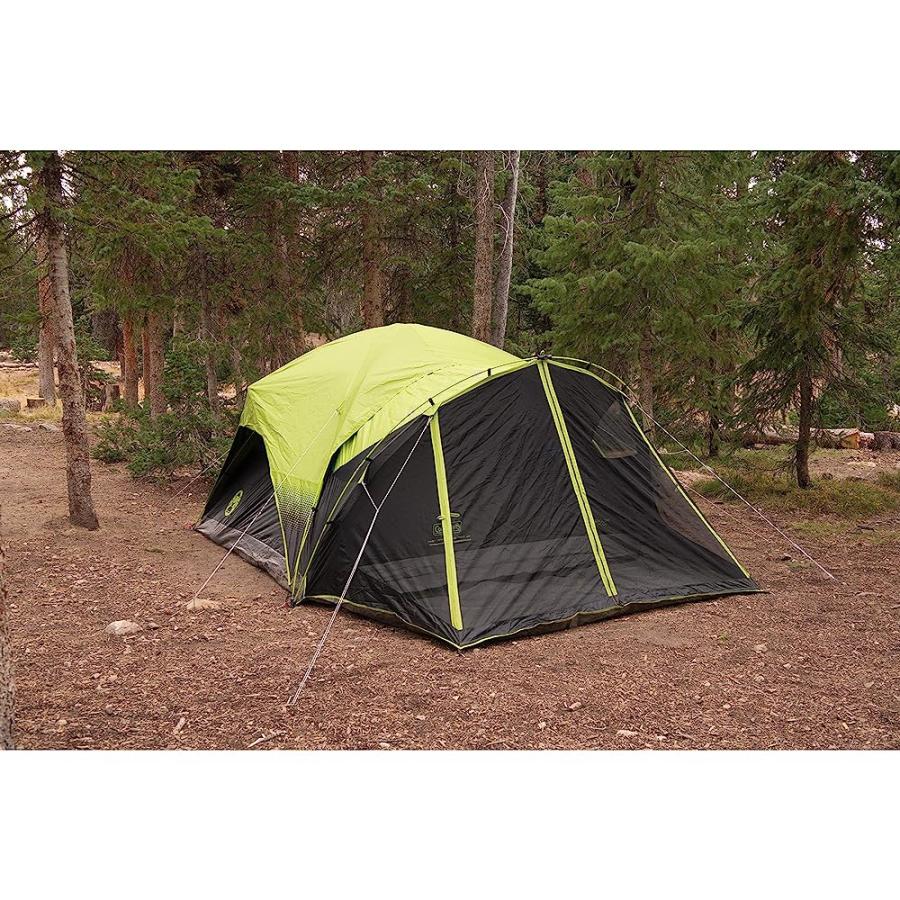 COLEMAN CAMPING TENT WITH SCREEN ROOM | 6 PERSON CARLSBAD DARK ROOM DOME TENT WITH SCREENED PORCH , GREEN/BLACK/TEAL｜usdirectmax｜08