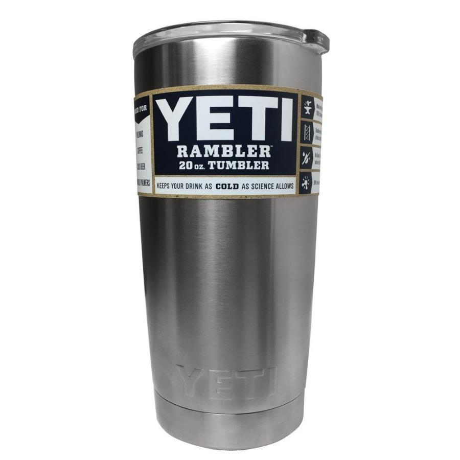 YETI Rambler 20オンス タンブラー 蓋付き 真空断熱 ステンレス製、ステンレス | YETI