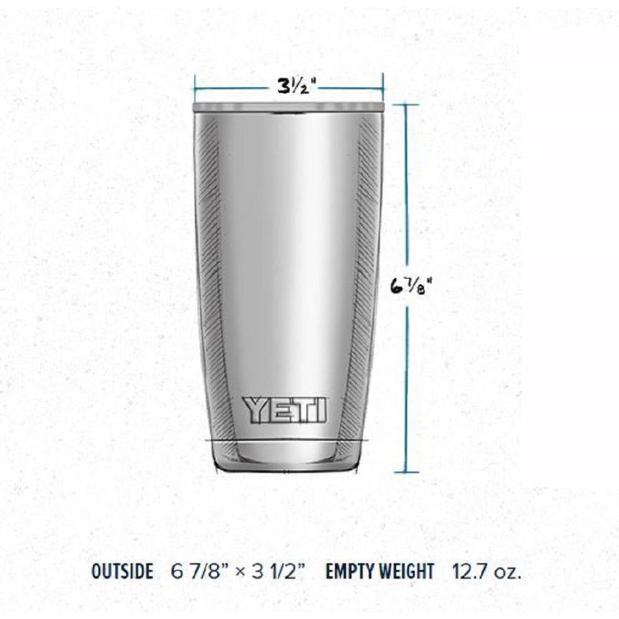 YETI Rambler 20オンス タンブラー 蓋付き 真空断熱 ステンレス製、ステンレス | YETI | 03