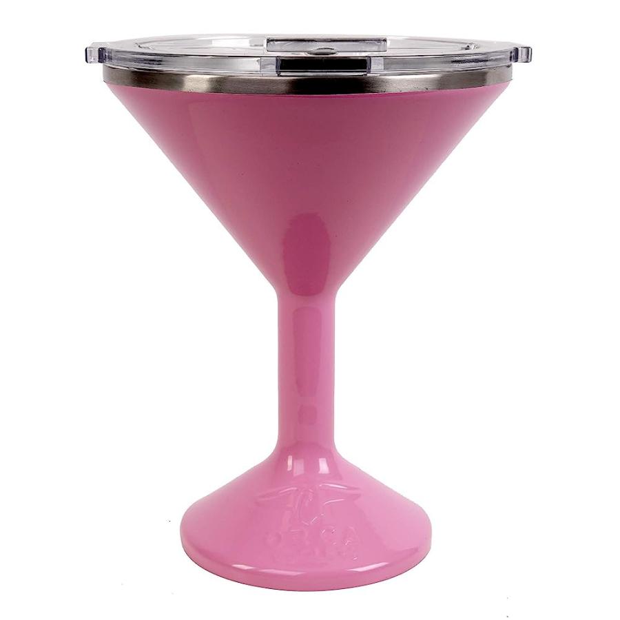 ORCA CHASERTINI INSULATED MARTINI STYLE SIPPING CUP WITH LID - STAINLESS STEEL FOR OUTDOOR, PICNIC, POOLSIDE, BEACH OR PATIO PARTY - DUSTY ROSE | ORCA