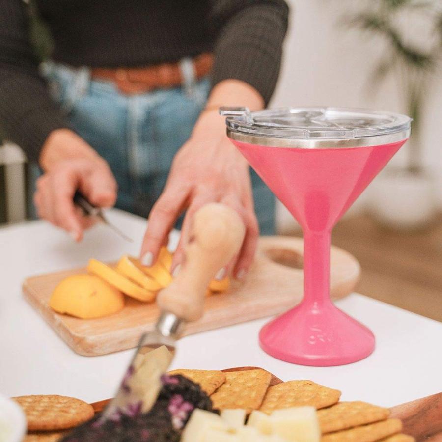 ORCA CHASERTINI INSULATED MARTINI STYLE SIPPING CUP WITH LID - STAINLESS STEEL FOR OUTDOOR, PICNIC, POOLSIDE, BEACH OR PATIO PARTY - DUSTY ROSE | ORCA | 03