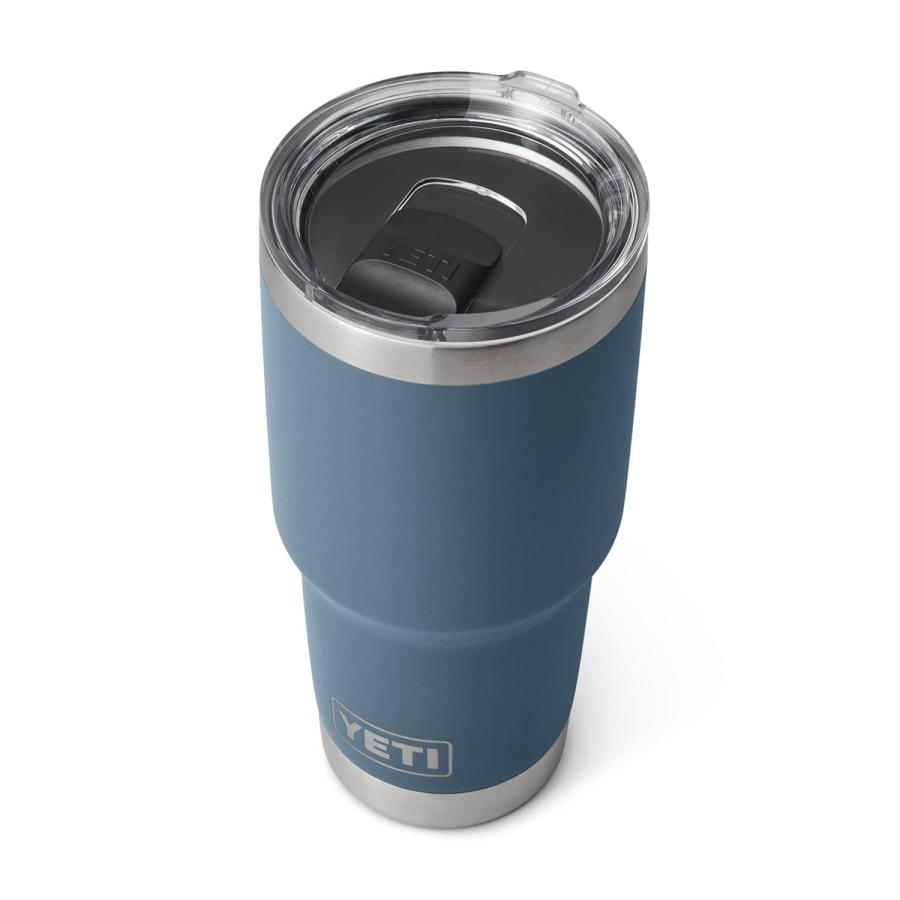 YETI Rambler 30オンス タンブラー マグスライダー蓋付き 真空断熱 ステンレス製、ノルディックブルー | YETI