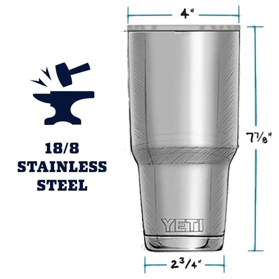 YETI Rambler 30オンス タンブラー マグスライダー蓋付き 真空断熱 ステンレス製、ノルディックブルー | YETI | 01