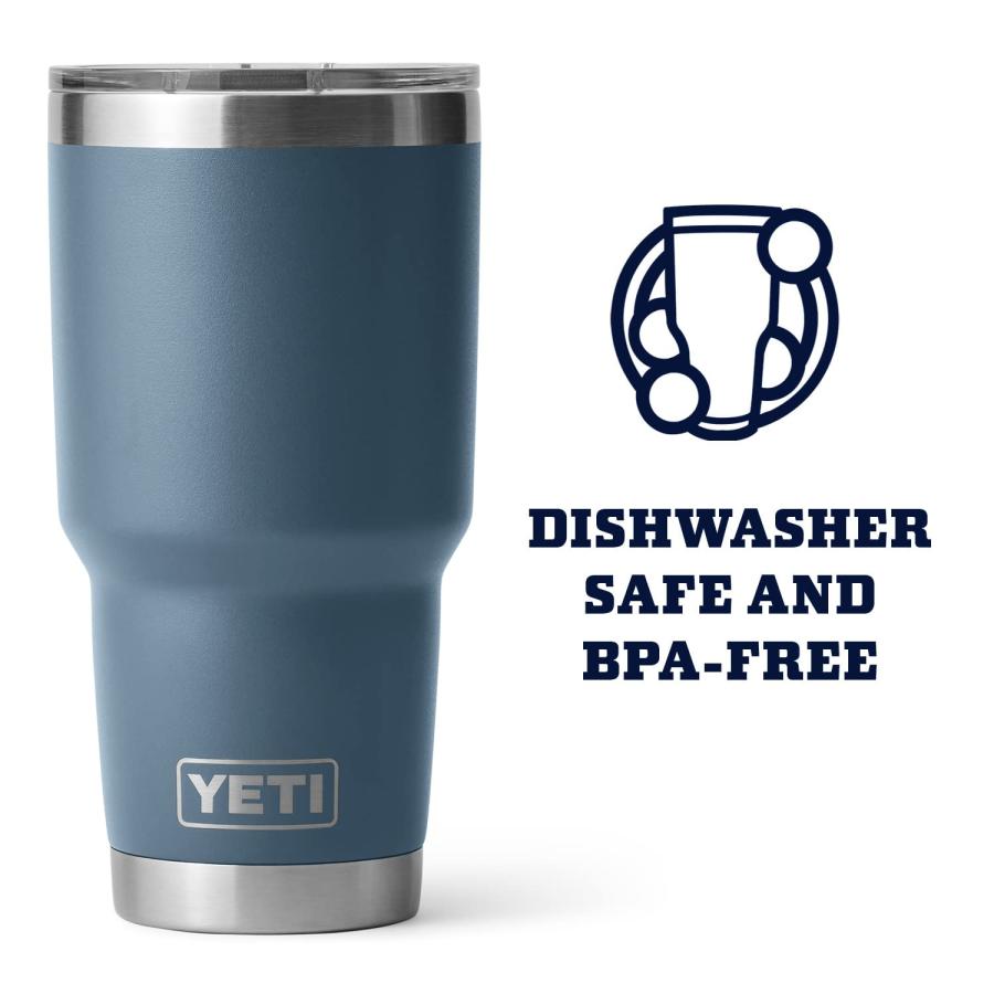 YETI Rambler 30オンス タンブラー マグスライダー蓋付き 真空断熱 ステンレス製、ノルディックブルー | YETI | 03