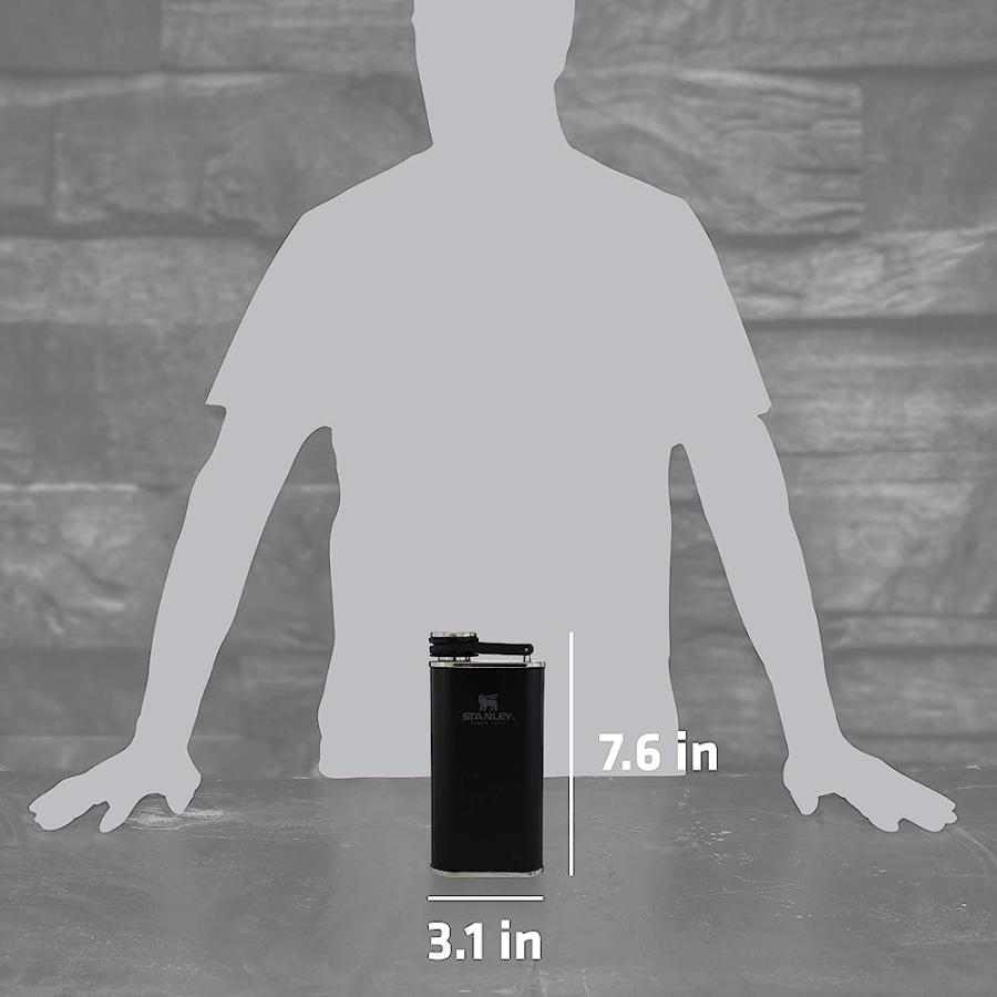 STANLEY CLASSIC FLASK 8OZ WITH NEVER-LOSE CAP, WIDE MOUTH STAINLESS STEEL HIP FLASK FOR EASY FILLING & POURING, INSULATED BPA-FREE LEAK-PROOF FLA | STANLEY | 04