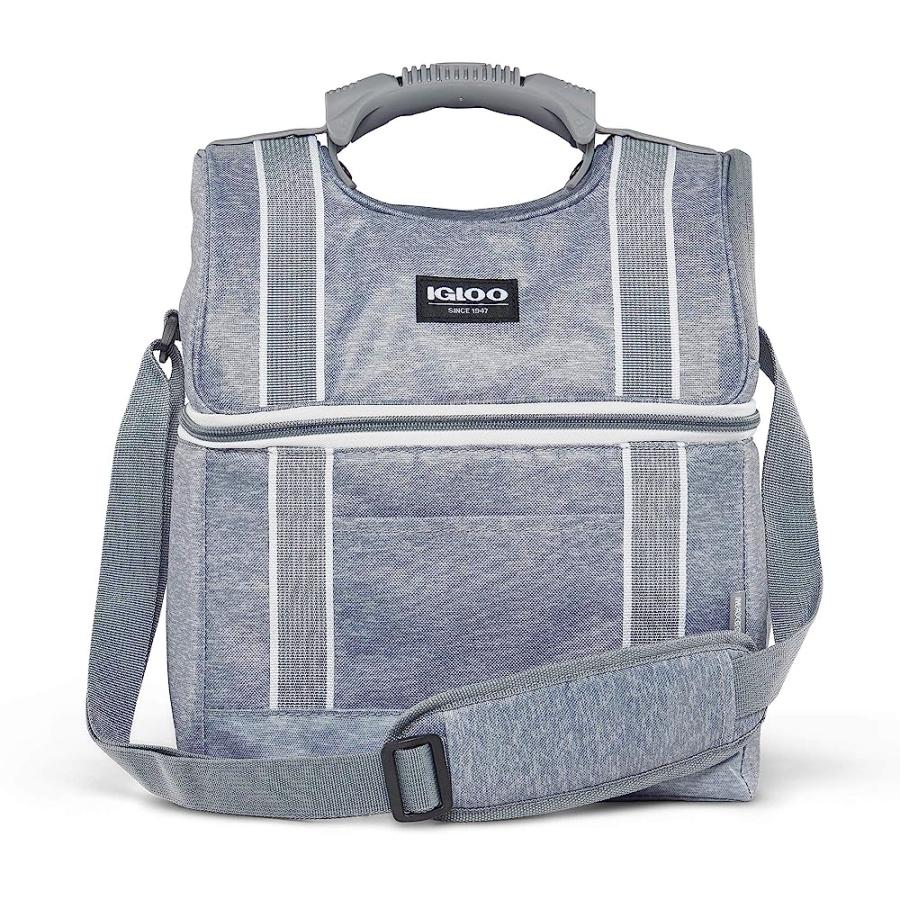 IGLOO 22 CAN PLAYMATE GRIPPER LARGE PORTABLE LUNCHBOX SOFT COOLER BAG, GRAY | igloo