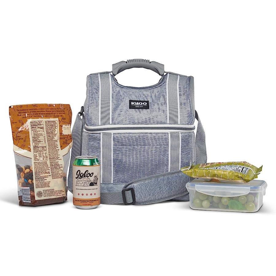 IGLOO 22 CAN PLAYMATE GRIPPER LARGE PORTABLE LUNCHBOX SOFT COOLER BAG, GRAY | igloo | 07