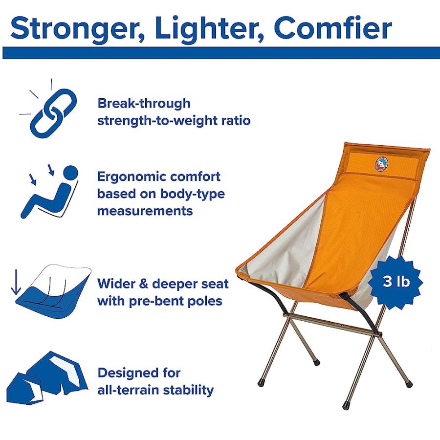 BIG AGNES BIG SIX CAMP CHAIR, ORANGE/GRAY | BIG AGNES | 01