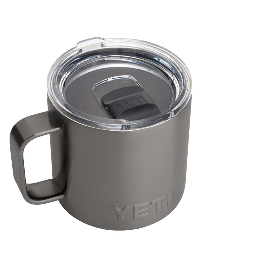 YETI Rambler 14オンス マグカップ マグスライダー蓋付き 真空断熱 ステンレス製、グラファイト | YETI