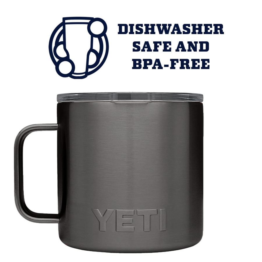 YETI Rambler 14オンス マグカップ マグスライダー蓋付き 真空断熱 ステンレス製、グラファイト | YETI | 02
