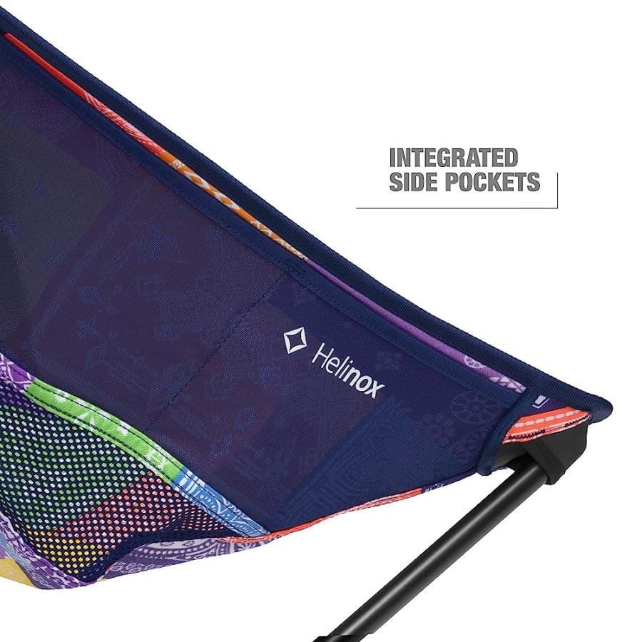 HELINOX SUNSET CHAIR LIGHTWEIGHT, HIGH-BACK, COMPACT, COLLAPSIBLE CAMPING CHAIR, WITH POCKETS, RAINBOW BANDANA | Helinox | 04