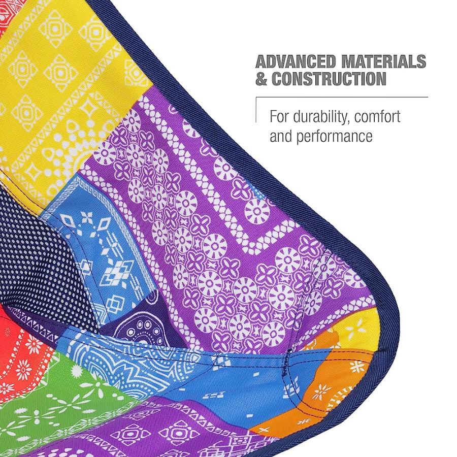 HELINOX SUNSET CHAIR LIGHTWEIGHT, HIGH-BACK, COMPACT, COLLAPSIBLE CAMPING CHAIR, WITH POCKETS, RAINBOW BANDANA | Helinox | 07