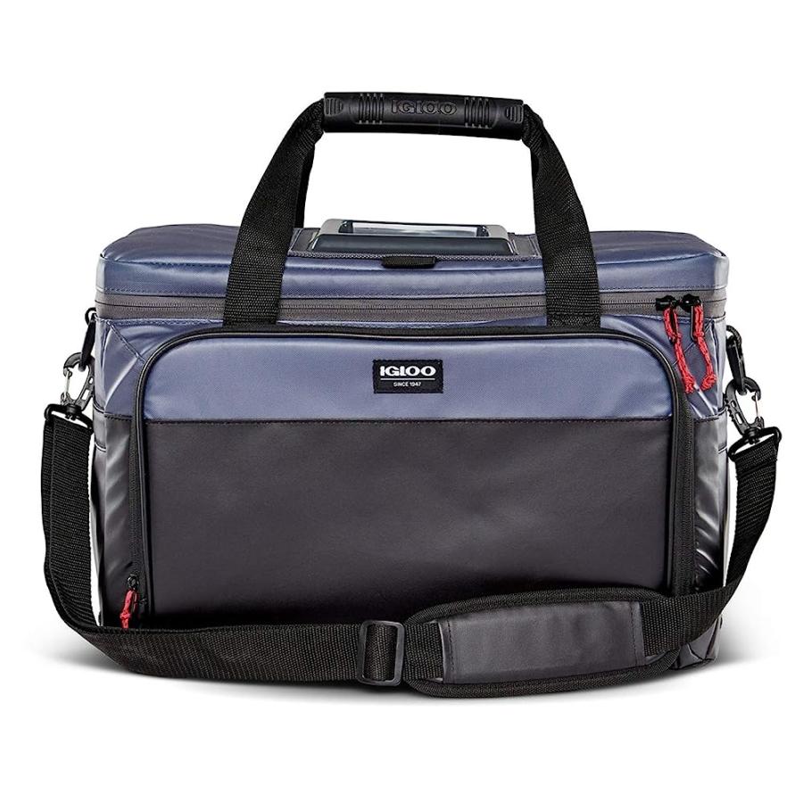 IGLOO COAST DURABLE AND COMPACT INSULATED 36-CAN COOLER DUFFEL BAG, DARK BLUE | igloo