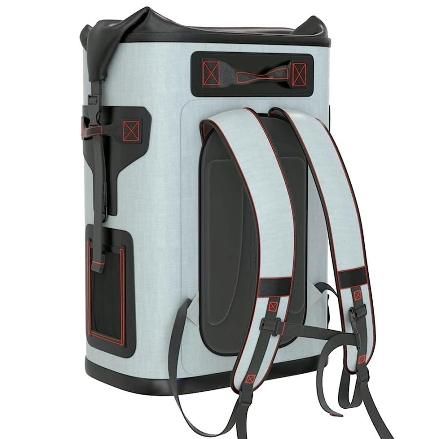ENGEL BP25-LG RED 25 QUART ROLL-TOP HIGH PERFORMANCE BACKPACK COOLER LIGHT GRAY/RED |  | 02