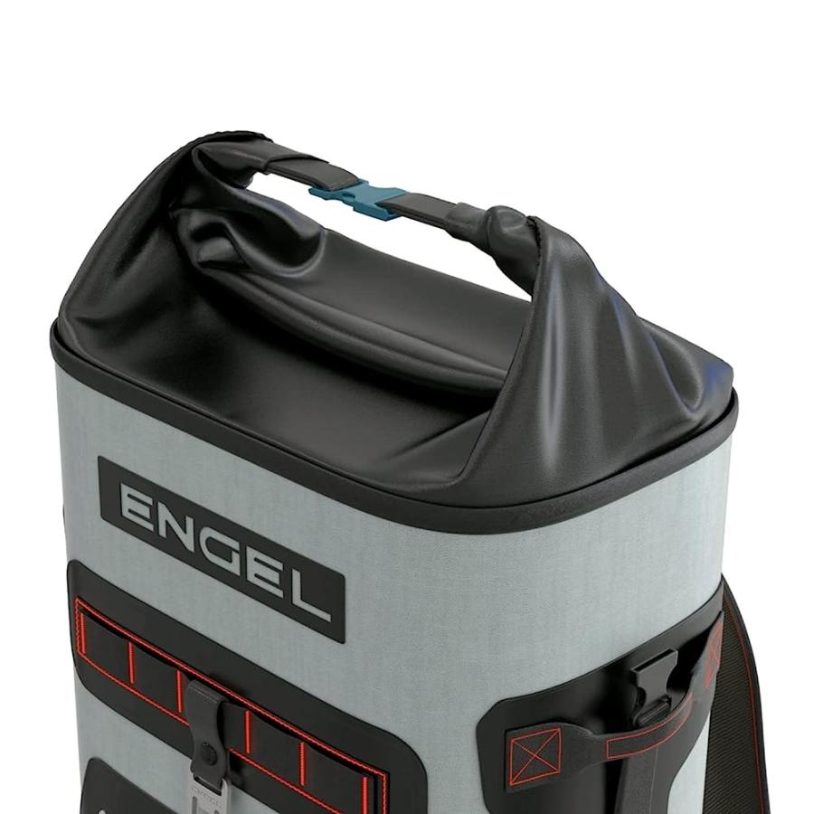 ENGEL BP25-LG RED 25 QUART ROLL-TOP HIGH PERFORMANCE BACKPACK COOLER LIGHT GRAY/RED |  | 07