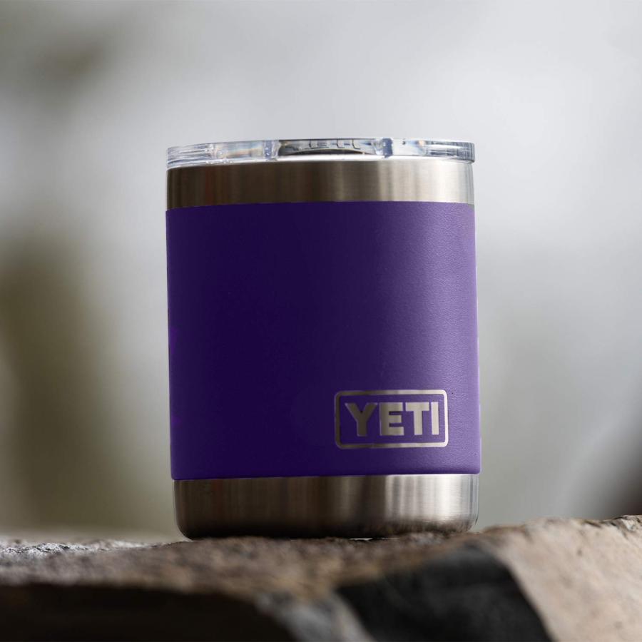 YETI Rambler 10オンス ローボール 蓋付き 真空断熱 ステンレス製、ピークパープル | YETI | 06