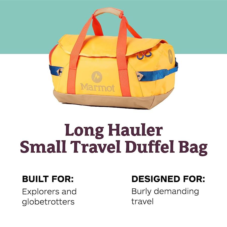 MARMOT UNISEX LONG HAULER TRAVEL DUFFEL BAG | DURABLE, WEATHER- RESISTANT | 2300CI (35 LITER), SOLAR/SHETLAND, SMALL | Marmot | 01