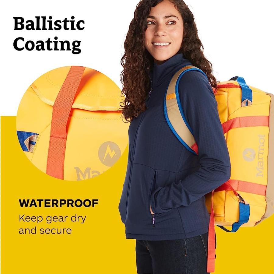 MARMOT UNISEX LONG HAULER TRAVEL DUFFEL BAG | DURABLE, WEATHER- RESISTANT | 2300CI (35 LITER), SOLAR/SHETLAND, SMALL | Marmot | 02