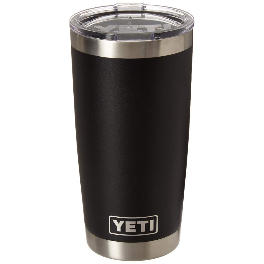 YETI Rambler 20オンス タンブラー 蓋付き 真空断熱 ステンレス製、ブラック | YETI