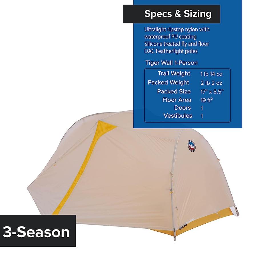 BIG AGNES TIGER WALL UL1 ULTRALIGHT TENT WITH UV-RESISTANT SOLUTION DYED FABRIC | BIG AGNES | 03
