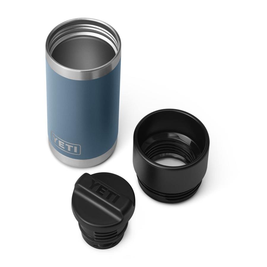 YETI Rambler 12オンス ボトル キャップ付き 真空断熱 ステンレス製、ノルディックブルー | YETI | 05