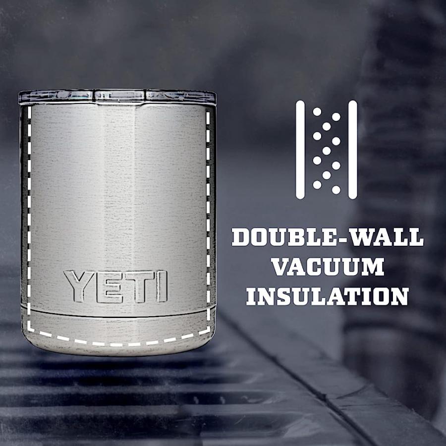YETI RAMBLER 10 OZ LOWBALL, VACUUM INSULATED, STAINLESS STEEL WITH MAGSLIDER LID, CHARCOAL | YETI | 02