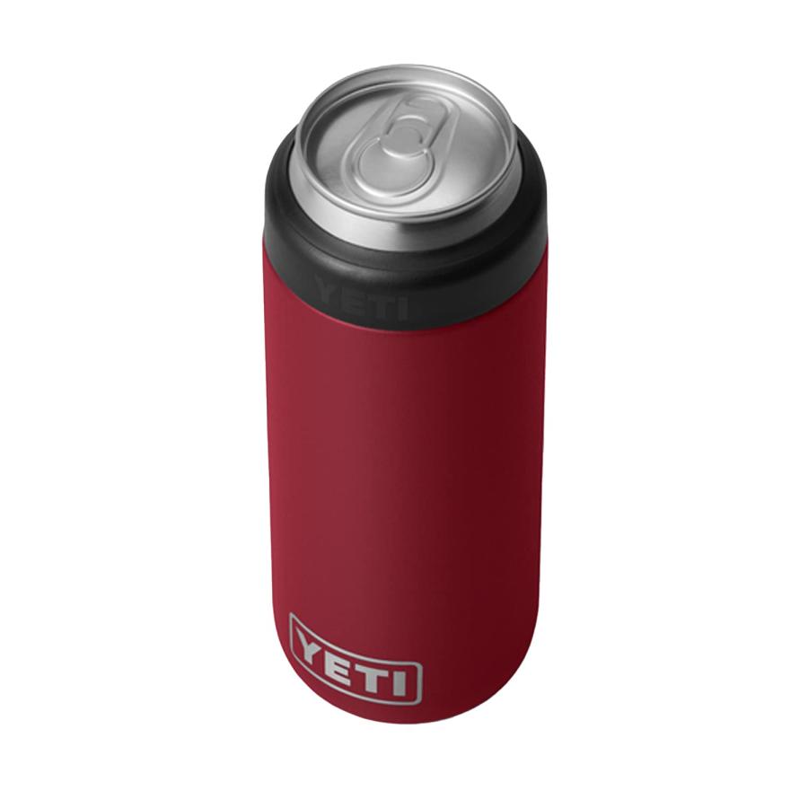 YETI Rambler 12オンス コルスター スリム缶クーラー:YETI 真空断熱 ステンレス製、ハーベストレッド | YETI