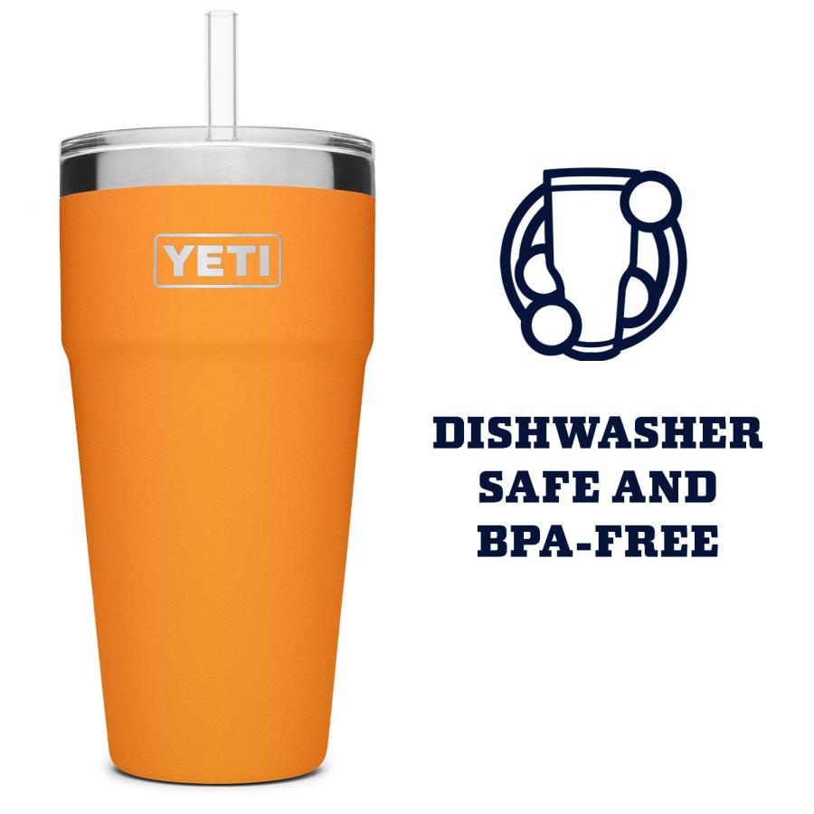 YETI Rambler 26オンス ストローカップ ストロー蓋付き 真空断熱 ステンレス製、キングクラブ | YETI | 02