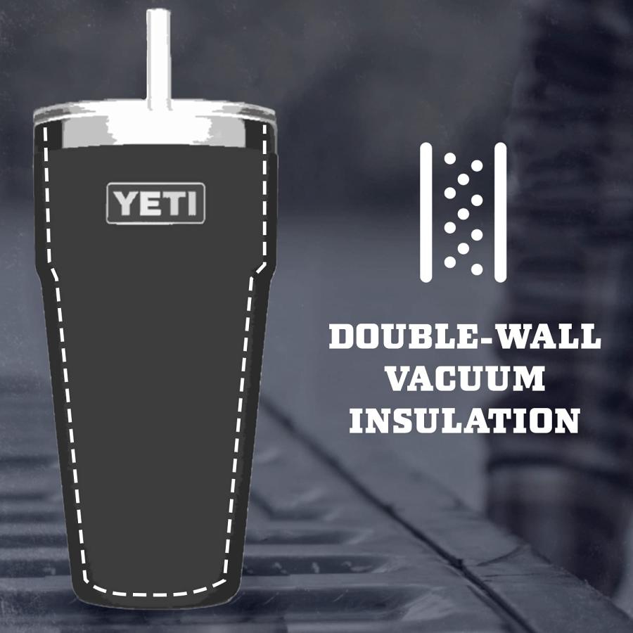 YETI Rambler 26オンス ストローカップ ストロー蓋付き 真空断熱 ステンレス製、キングクラブ | YETI | 05