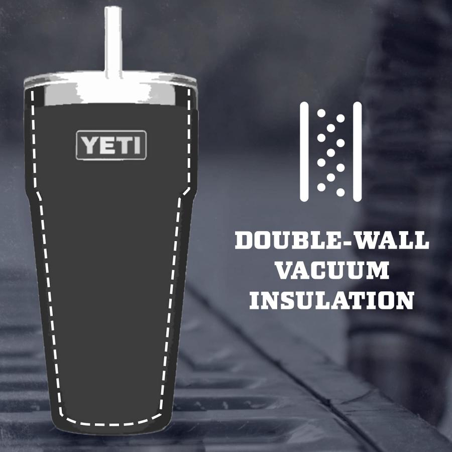 YETI Rambler 26オンス ストローカップ ストロー蓋付き 真空断熱 ステンレス製、サンドストーンピンク | YETI | 05