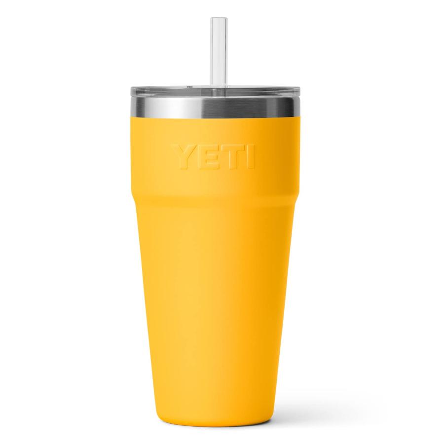 YETI Rambler 26オンス ストローカップ ストロー蓋付き 真空断熱 ステンレス製、アルパインイエロー | YETI | 04