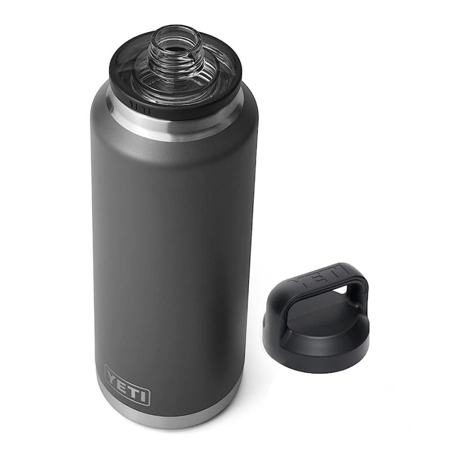 YETI RAMBLER 46 OZ BOTTLE, VACUUM INSULATED, STAINLESS STEEL WITH CHUG CAP, CHARCOAL | YETI