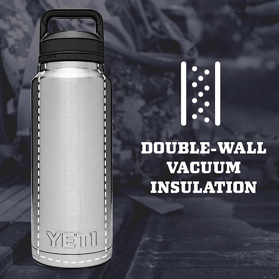 YETI RAMBLER 46 OZ BOTTLE, VACUUM INSULATED, STAINLESS STEEL WITH CHUG CAP, CHARCOAL | YETI | 01