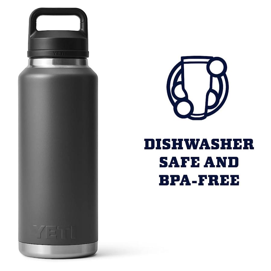 YETI RAMBLER 46 OZ BOTTLE, VACUUM INSULATED, STAINLESS STEEL WITH CHUG CAP, CHARCOAL | YETI | 05