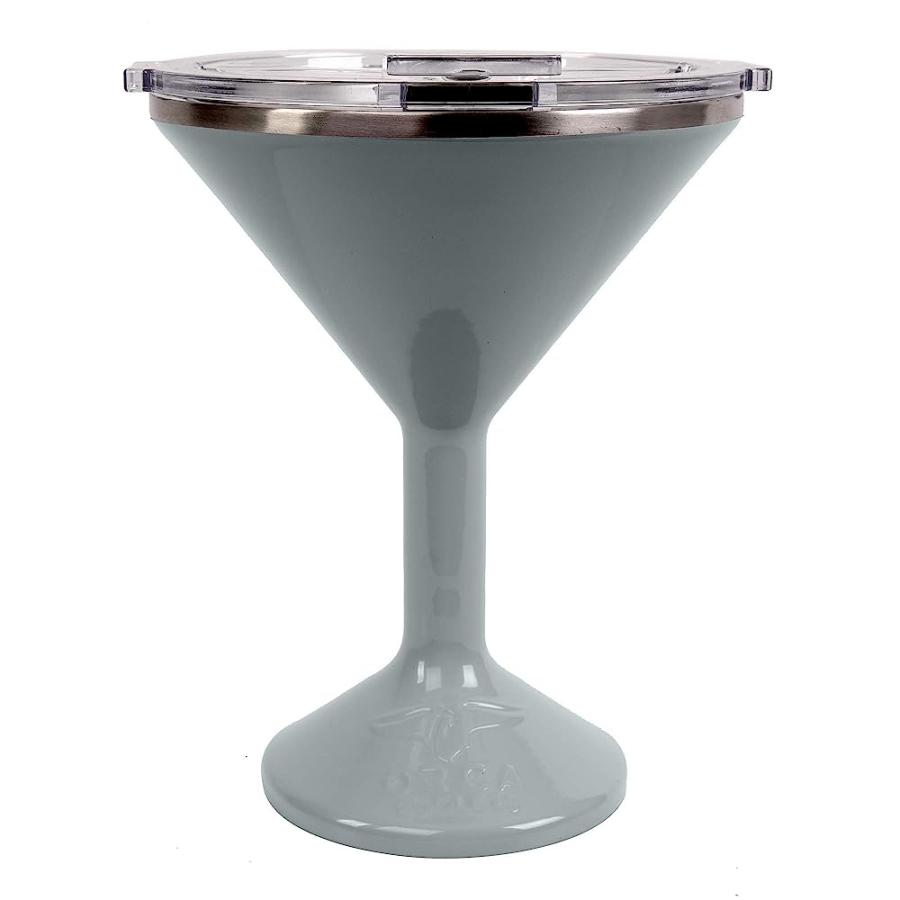 ORCA CHASERTINI INSULATED MARTINI STYLE SIPPING CUP WITH LID - STAINLESS STEEL FOR OUTDOOR, PICNIC, POOLSIDE, BEACH OR PATIO PARTY - SAGE | ORCA