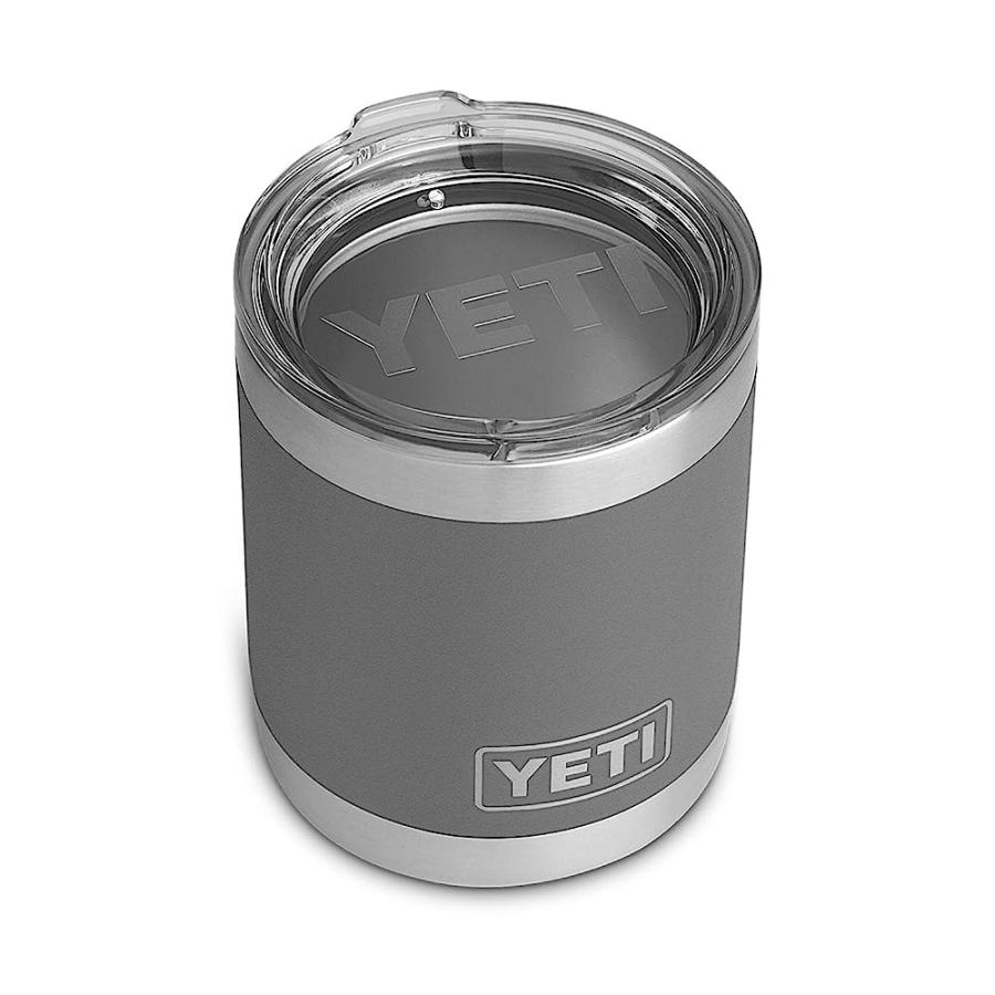 YETI RAMBLER 10 OZ LOWBALL, VACUUM INSULATED, STAINLESS STEEL WITH STANDARD LID, CHARCOAL | YETI