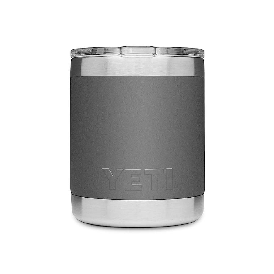 YETI RAMBLER 10 OZ LOWBALL, VACUUM INSULATED, STAINLESS STEEL WITH STANDARD LID, CHARCOAL | YETI | 02