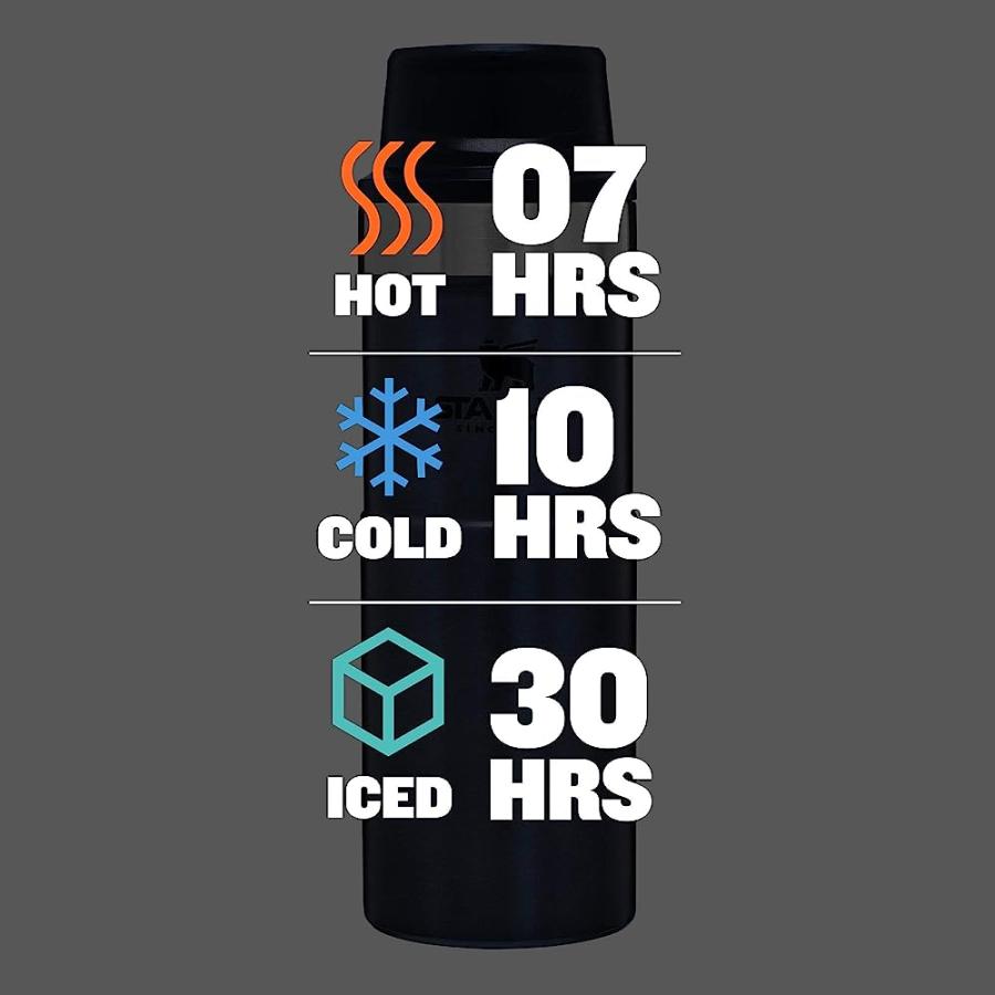 STANLEY CLASSIC TRIGGER ACTION TRAVEL MUG 16 OZ LEAK PROOF + PACKABLE HOT & COLD THERMOS DOUBLE WALL VACUUM INSULATED | STANLEY | 02