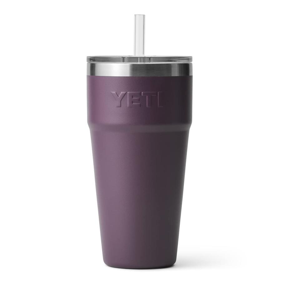 YETI Rambler 26オンス ストローカップ ストロー蓋付き 真空断熱 ステンレス製、ノルディックパープル | YETI | 04