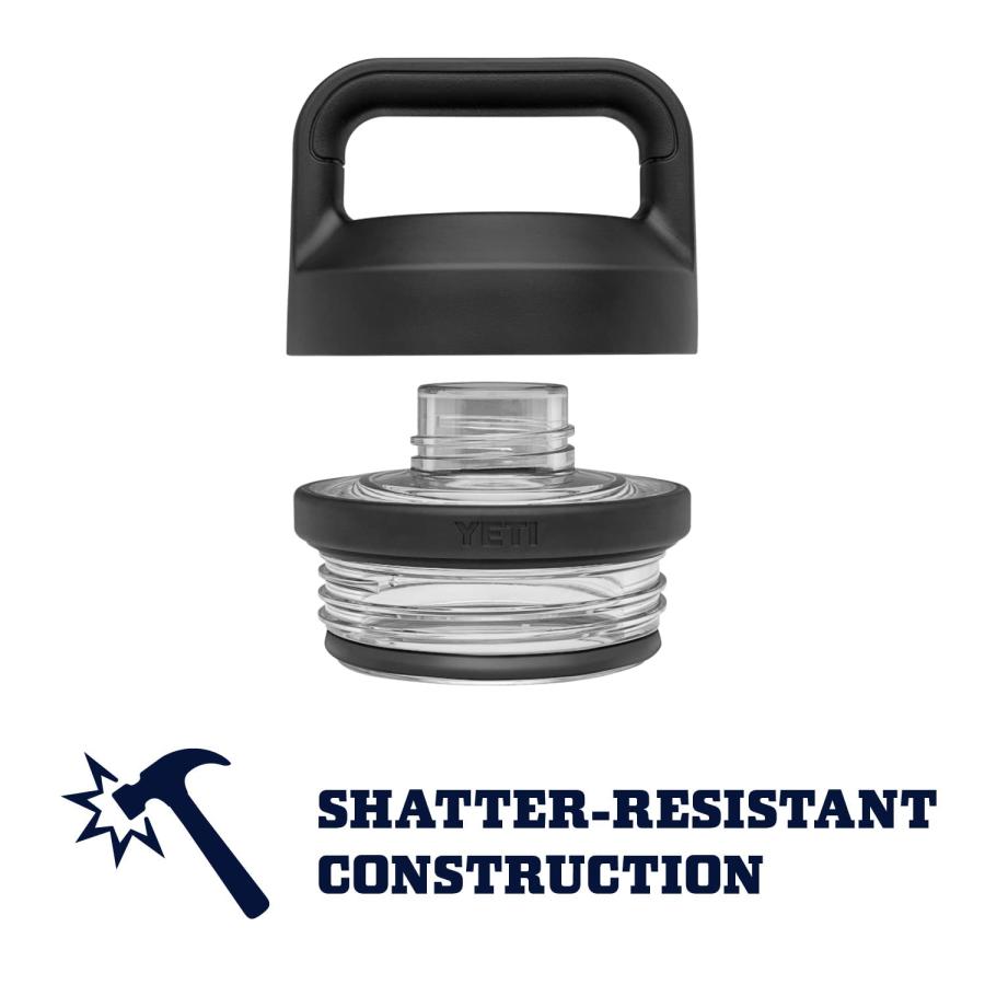 YETI Rambler 36オンス ボトル キャップ付き 真空断熱 ステンレス製、オフショアブルー | YETI | 03