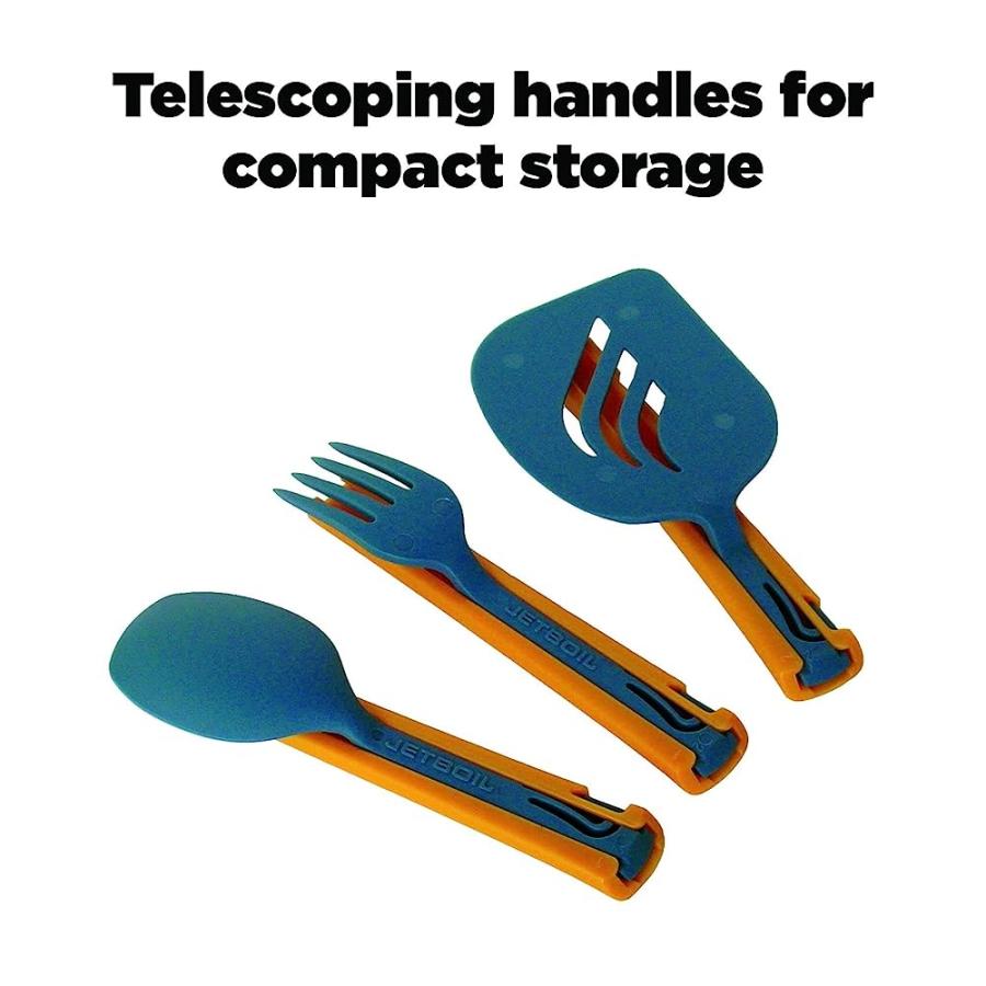 JETBOIL JETSET STOWABLE CAMPING UTENSIL SET, GREY ORANGE | JETBOIL | 01