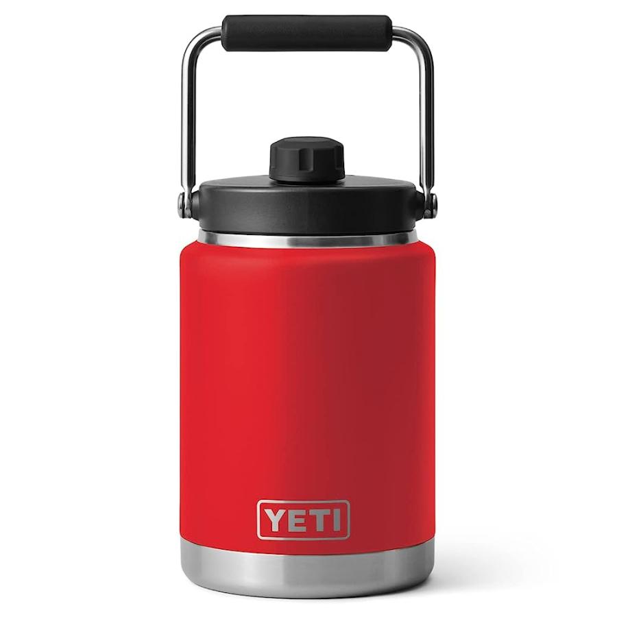 YETI RAMBLER HALF GALLON JUG, VACUUM INSULATED, STAINLESS STEEL WITH MAGCAP, RESCUE RED | YETI