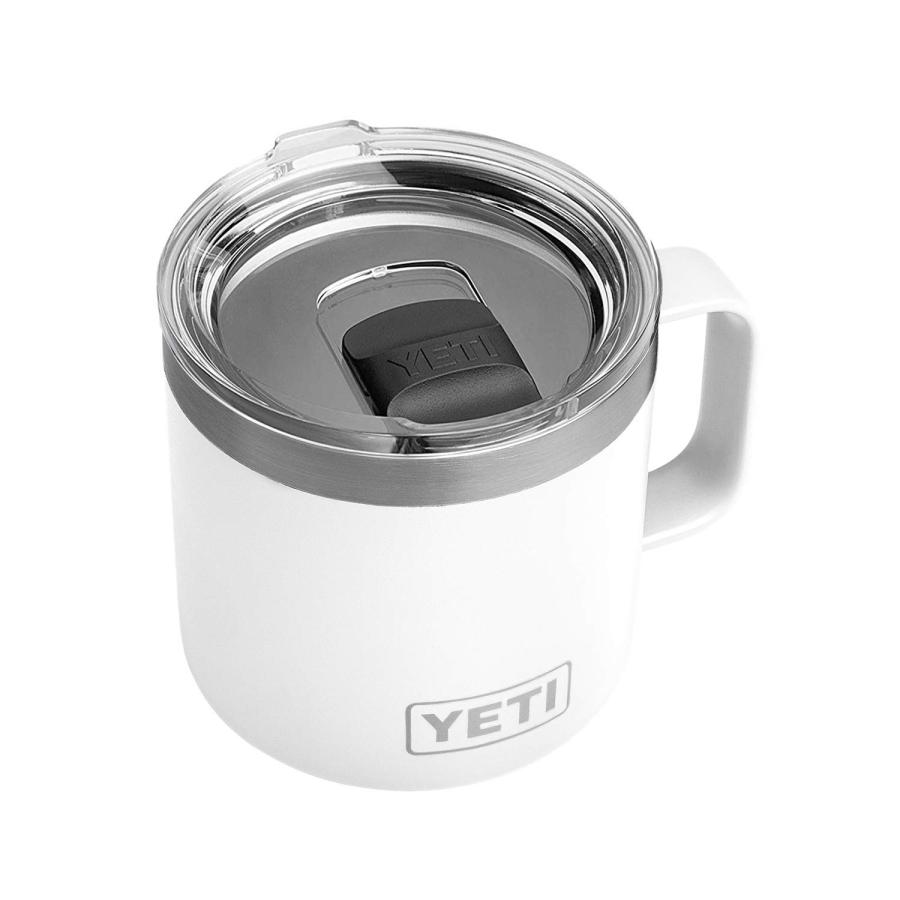 YETI Rambler 14オンス マグカップ マグスライダー蓋付き 真空断熱 ステンレス製、ホワイト | YETI