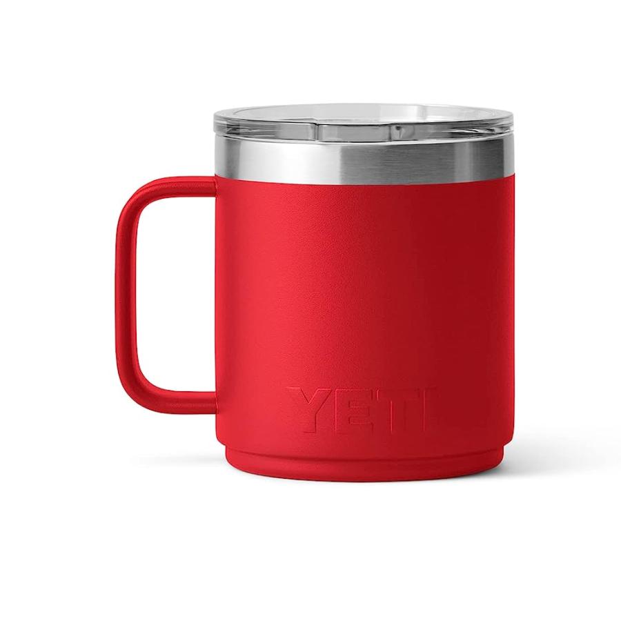 YETI RAMBLER 10 OZ STACKABLE MUG, VACUUM INSULATED, STAINLESS STEEL WITH MAGSLIDER LID, RESCUE RED | YETI | 02