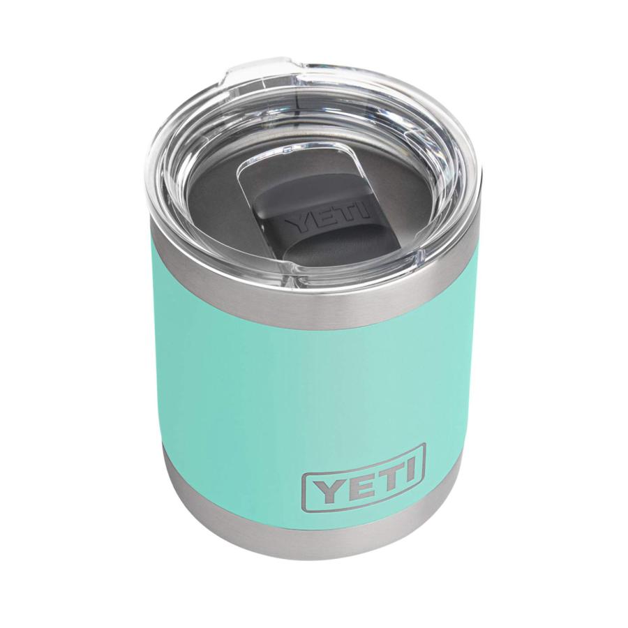 YETI Rambler 10オンス ローボール マグスライダー蓋付き 真空断熱 ステンレス製、シーフォーム | YETI