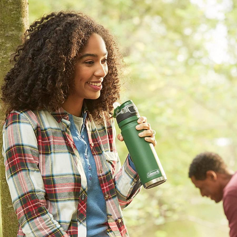 Coleman Switch AUTOSPOUT Stainless Steel Water Bottle, 24 oz, Caribbean Sea | Coleman | 03
