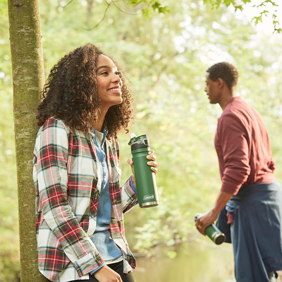 Coleman Switch AUTOSPOUT Stainless Steel Water Bottle, 24 oz, Caribbean Sea | Coleman | 04