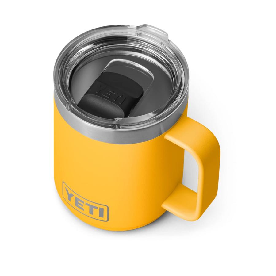 YETI Rambler 10オンス スタッカブルマグ マグスライダー蓋付き 真空断熱 ステンレス製、アルパインイエロー | YETI