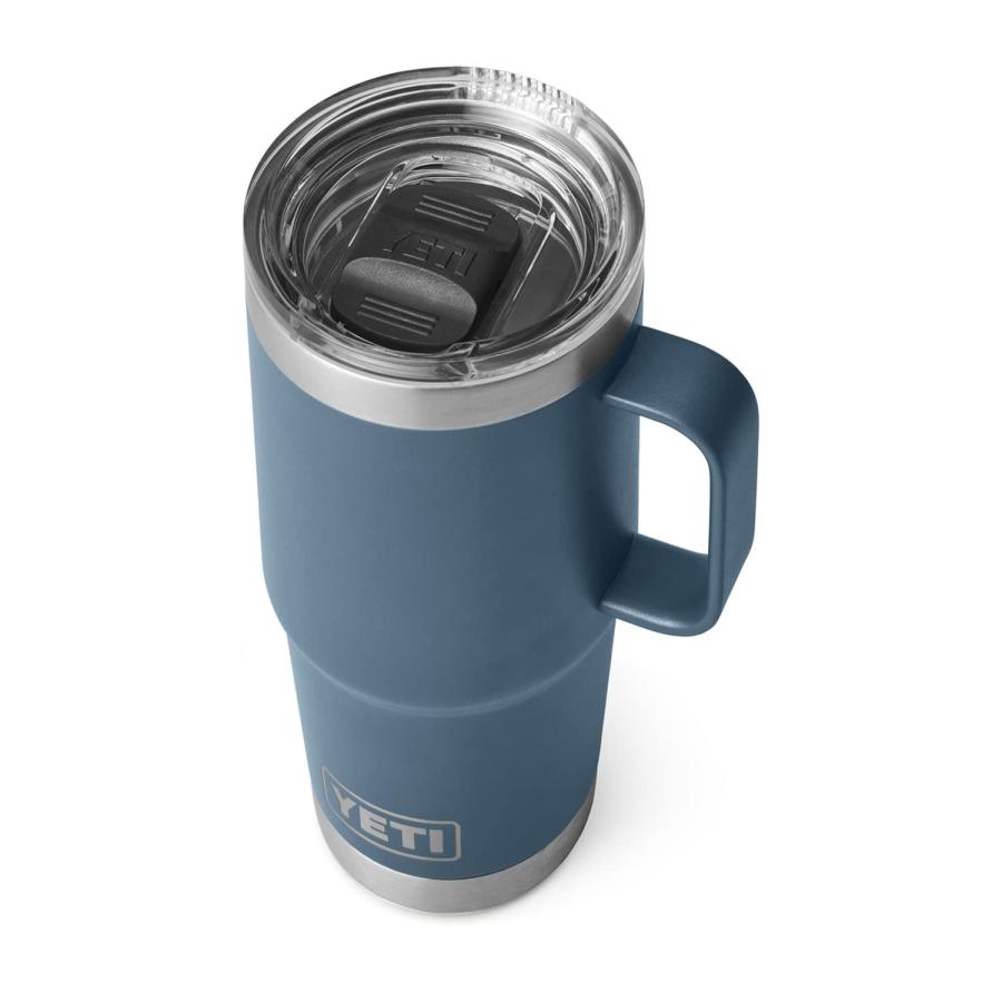 YETI Rambler 20オンス トラベルマグ ストロングホールド蓋付き 真空断熱 ステンレス製、ノルディックブルー | YETI